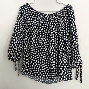 Off Shoulder Jcrew Polkadot Top